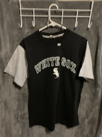 Chicago White Sox Shirt Adult Mens Medium White Black Short Sleeve CSA MLB Cover