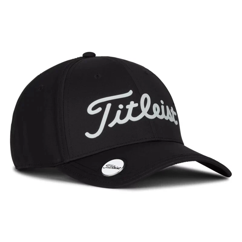 Titleist Players Performance Ball Marker Hat UV Treated Black White