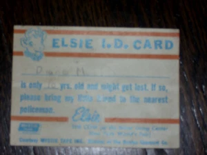 vintage elsie i.d. card - Picture 1 of 1