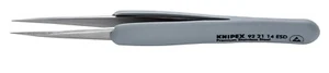 Pinzas de precisión Knipex puntas puntiagudas de acero inoxidable ESD 4" 92 21 14 ESD - Imagen 1 de 7