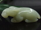 Certified Chindes Natural Nephrite Hetian jade cattle Statues Qing dynasty