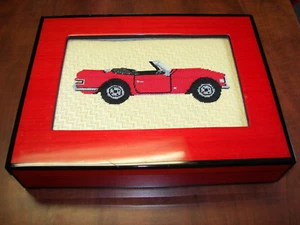 Triumph TR6 Lacquered Box w/ Fabric Interior - Picture 1 of 3