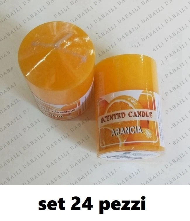 Set De 24 Piezas Velas De Cera Aromáticas Naranjas Aroma A Naranja 4,5x7,5cm BAL - Imagen 1 de 1