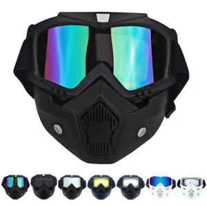 Detachable Motocross Goggles Motorcycle Racing Biker ATV Glasses Eyewear UV400 - Bild 1 von 20
