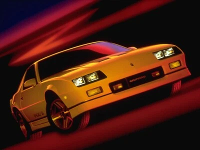 POP POSTERS 1985 Chevrolet Camaro Z28 IROC-Z yellow | 24x36" Poster | FREE US shipping