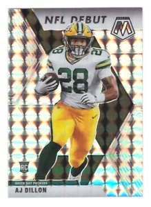 Tarjeta de novato AJ Dillon Green Bay Packers 2020 Mosaic RC NFL debut Mosaic Prizm - Imagen 1 de 2