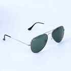 RayBan Men's RB3025 Aviator Green Glass Polarized Sunglasses  #182 nwd