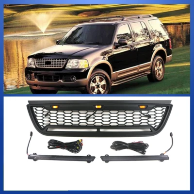 Parrilla de parachoques delantera con luces LED apta para Ford Explorer 2002-2005 Foto 1 de 4
