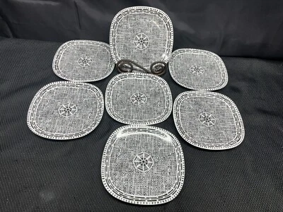 Block Langenthal "OCTAGON" ~ Switzerland ~ Set of 7 ~ Sq. Bread Plates ~ 6 3/8" - Image 1 of 4