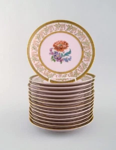 Johann Haviland Bavaria, Germany. 14 decorative plates in hand painted porcelain - Picture 1 of 8