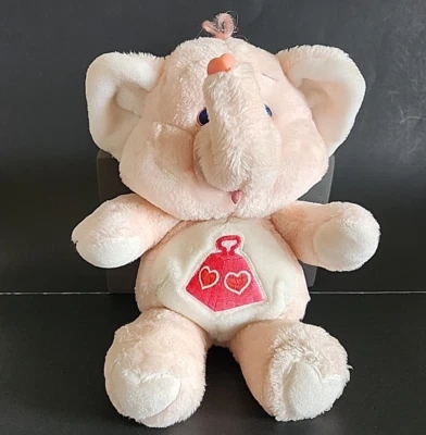Kenner Care Bear Cousin Lotsa Heart Pink Elephant (1984) Vintage 13" Standing  - Image 1 of 4