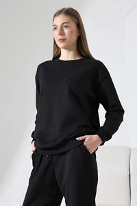 Sweatshirt Damen Sweater Langarm Sweat Herbst Winter Pulli Büro Freizet Schule - Bild 1 von 14