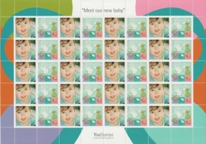 Gibraltar 2007 - YouStamps© Hoja de etiquetas genéricas "Conoce a nuestro nuevo bebé": 20 x E - Imagen 1 de 1