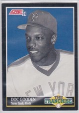M) 1991 Score Baseball Trading Card - Doc Dwight Gooden #866 - The Franchise