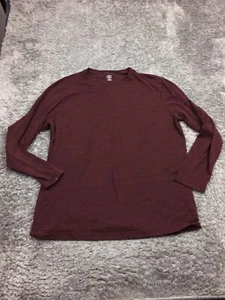 Athletic Works Shirt Mens Size XL Dark Red Black Heathered Long Sleeve - Picture 1 of 13