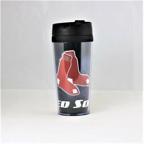Boston Red Sox MLB Licensed 16oz Acrylic Tumbler Coffee Mug w/wrap Insert Cover