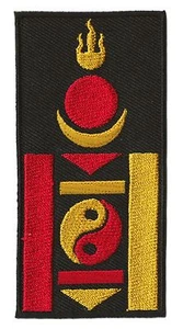 Patch Aufnäher Patch Mongolei Buddhismus Symbol Mongolisch Thermoaufkleber - Bild 1 von 6