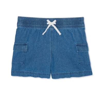 WONDER NATION Girls Size S (6-6X) Denim Pull-On Drawstring Shorts - Image 1 of 3