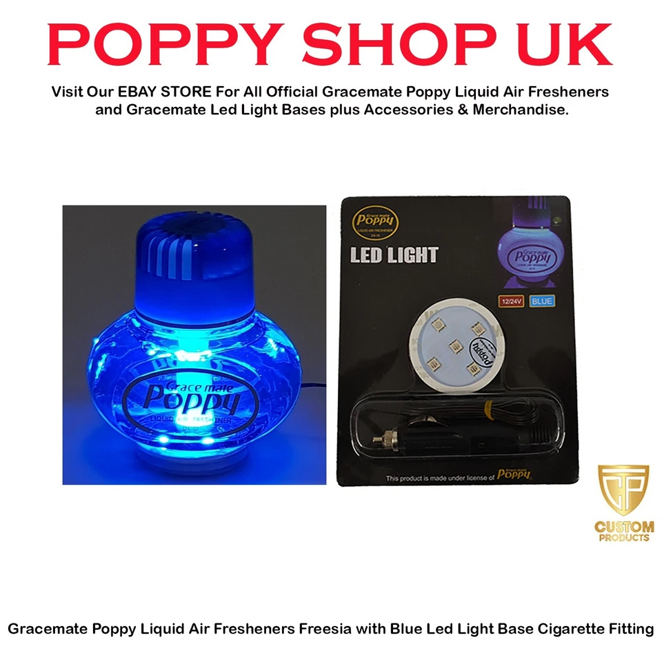 Gracemate Poppy Freesia Air Freshener & Blue LED Cig FREE NEXT DAY DELIVERY - Image 1 of 4
