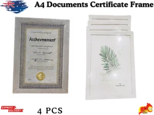 4Pcs Picture Documents Display Frames A4 Certificate Photo Frame Modern SYD - Picture 1 of 7