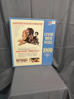 Vtg. 1965 Milton Bradley 1000 Pc Doctor Zhivago Movie Poster Puzzle 23x25" NIP! - Image 1 of 4