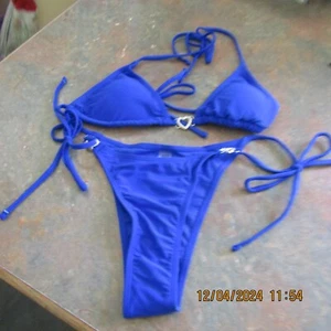 Ladies Cute Shein Blue Bikinis Size S With Padded Top New - Bild 1 von 8