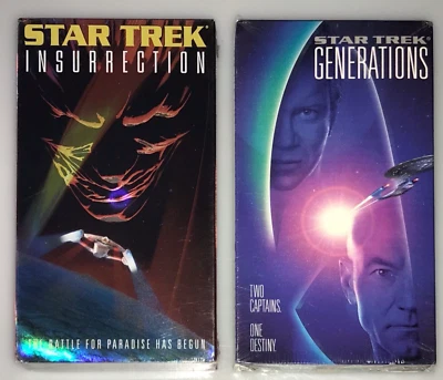 VHS Star Trek Movies: Generations and Insurrection  Brand new, sealed - Immagine 1 di 4
