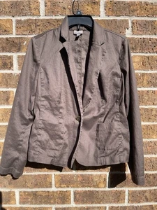 Chaqueta Blazer Jill Un Botón Manga Larga Longitud Media Marrón Ropa de Trabajo Talla M - Imagen 1 de 5