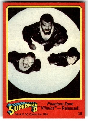 1980 Topps Superman II Card #15 Phantom Zone Villains -- Released! - Image 1 of 4