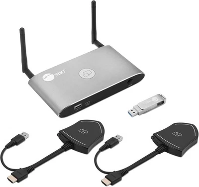 SIIG Dual View Wireless 4K Network  Presentation Kit Switch (CE-H26611-S1) - Image 1 of 4