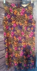 Kathy Lee Collection Dress Women's Size 14 Floral Print Vintage 0237 - Picture 1 of 4
