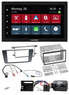 Blaupunkt Lenkrad Bluetooth DAB 2DIN USB Autoradio für Skoda Octavia 04-13 Scout - Bild 1 von 4