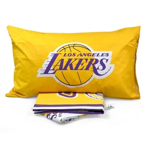 Lenzuola Lakers giallo singolo Completo Letto Basket NBA una piazza cotone 100% - Foto 1 di 11