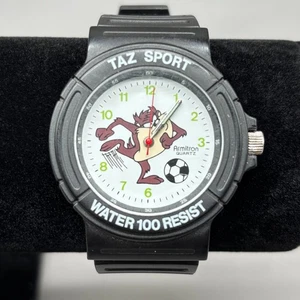 Orologio Taz Sport Armitron Quarzo Looney Tunes 1993 Warner Bros Calcio Boxato Funzionante - Foto 1 di 11