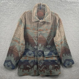 Vintage Woolrich Jacke Herren M Southwest Aztec Navajo AOP gewebte Decke Wolle USA - Bild 1 von 14