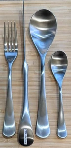 4 ~ Robert Welch Williams Sonoma Ashbury Satin Edelstahl Salatgabel Suppenlöffel - Bild 1 von 4