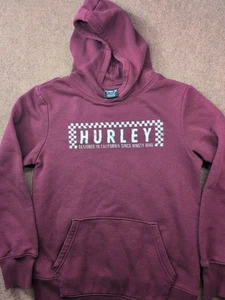 Hurley Youth Fleece Hoodie sz M 10-12 Burgundy  - Picture 1 of 10