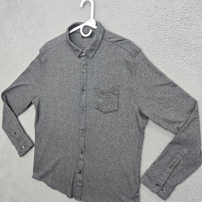 Marc Anthony Button Down Shirt Men's Size Large Slim Fit Gray Grey Long Sleeve  - Image 1 of 4