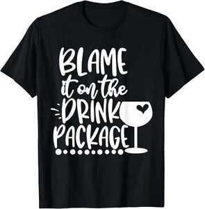 Wine Bottle Glass Retro Style Vintage T-Shirt - Picture 1 of 7