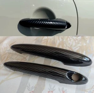 R53 MINI Cooper S JCW Copri Maniglia Porta Effetto Fibra di Carbonio John Cooper Funziona - Foto 1 di 4