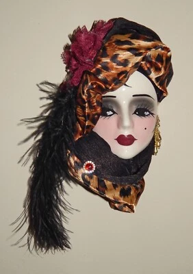 Unique Creations Lady Face Mask Wall Art Wall Hanging  - NEW IN BOX - Image 1 of 2