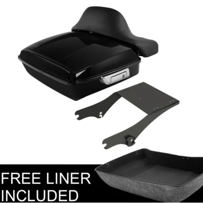 Chopped Trunk Backrest Mount Rack Fit For Harley Touring Electra Glide 97-08 99 - Image 1 of 4