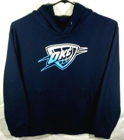 Oklahoma City Thunder NBA Team Men Blue Sweater Pullover Hoodie Sz 2XL - GW10582 Cover