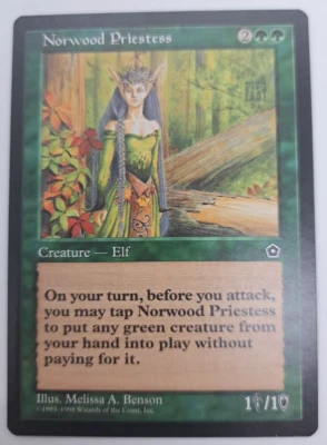 Norwood Priestess - Portal: Second Age - NM MTG Magic English Portal 2 - Image 1 of 2