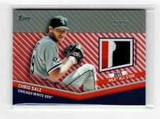 Chris Sale 2020 Topps All-Star Stitches 4x Clr Patch Red Parallel #/25 White Sox