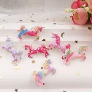 Colorful Kawaii Resin Unicorn Flatback Stone Scrapbook DIY Decor Home Crafts 6pc - Picture 1 of 15