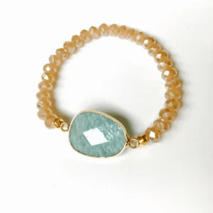Amazonite facettenreiches Statement-Armband neu Bondhu - Bild 1 von 3