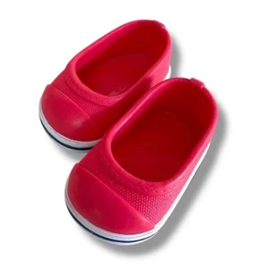 American Girl 18" Puppe rosa Tennisschuhe - weiße Sohlen & blaues Herz - Bild 1 von 5