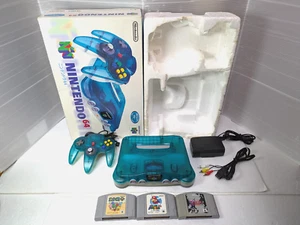 Consola Nintendo 64 Region Free Azul Transparente Super Mario64 Mario 64 Japón Caja - Imagen 1 de 23