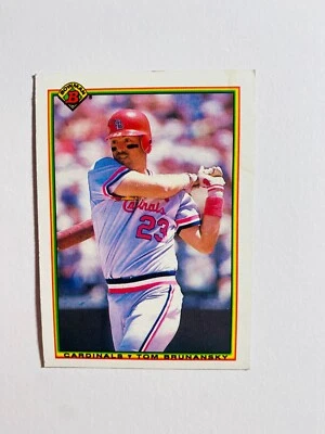1990 BOWMAN #202 TOM BRUNANSKY ROOKIE NM-MT MLB BASEBALL CARD - Image 1 of 2